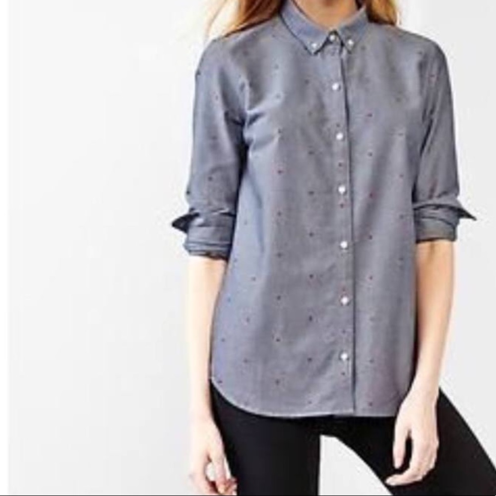 Fitted Boyfriend Button Down Shirt